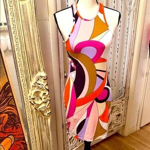 Love Multicolor Abstract Midi Dress